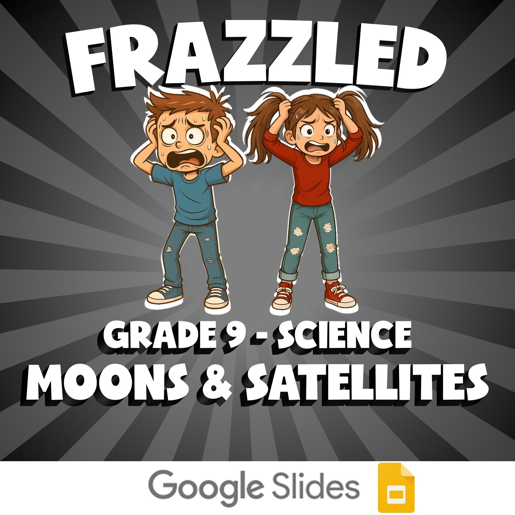 Moons & Satellites FRAZZLED Science Game - No Prep Grade 9 Review Activity