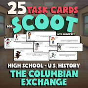 The Columbian Exchange SCOOT TASK CARDS U.S. History Game - No Prep Review