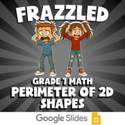 Perimeter of 2D Shapes FRAZZLED Math Game - No Prep Grade 7 Review Activity