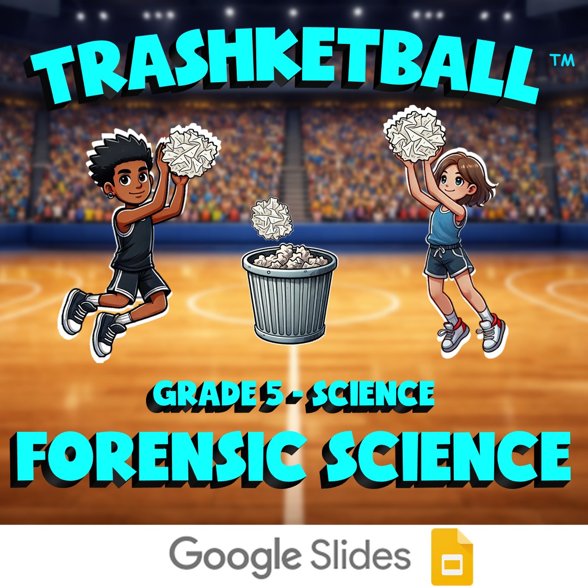 Forensic Science TRASHKETBALL Science Game - No Prep Grade 5 Review Activity