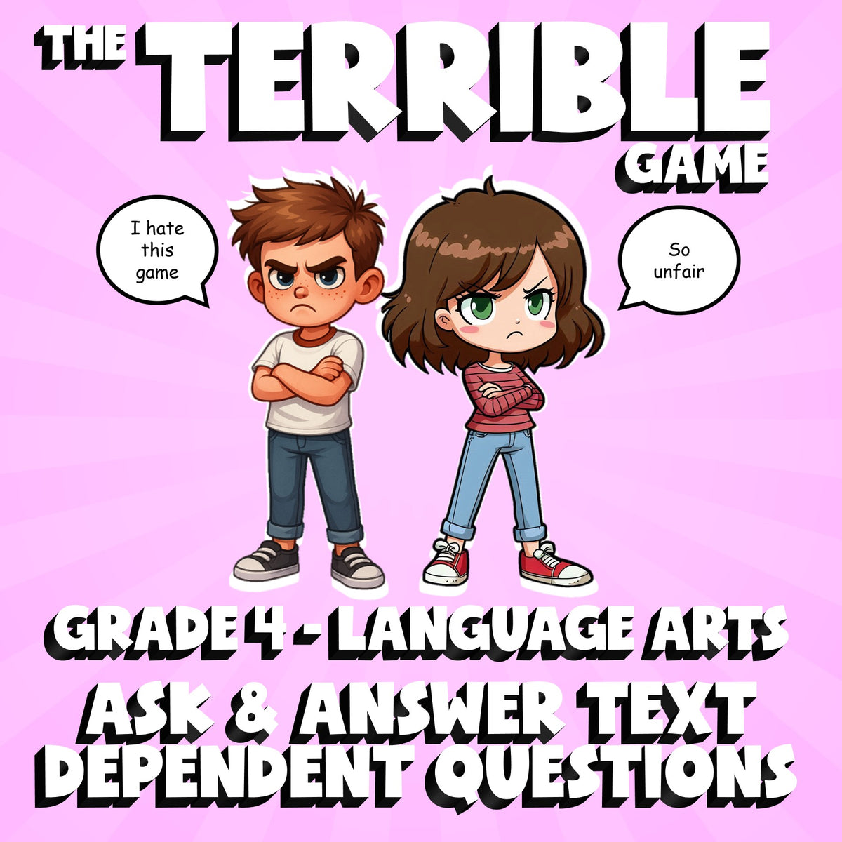 Ask & Answer Text Dependent Questions THE TERRIBLE GAME - Grade 4 ELA Review