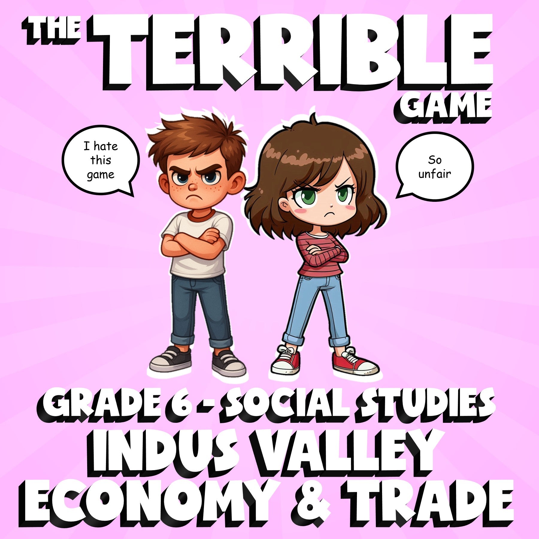 Indus Valley Economy & Trade THE TERRIBLE GAME - No Prep Grade 6 Socials Review