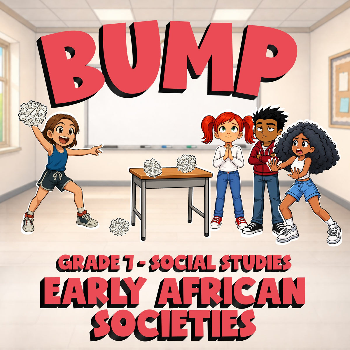 Early African Societies BUMP Socials Game - No Prep Grade 7 Review Activity