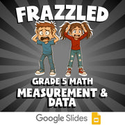 Measurement & Data FRAZZLED Math Game - No Prep Grade 5 Review Activity