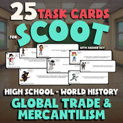 Global Trade & Mercantilism SCOOT TASK CARDS Game - No Prep World History Review