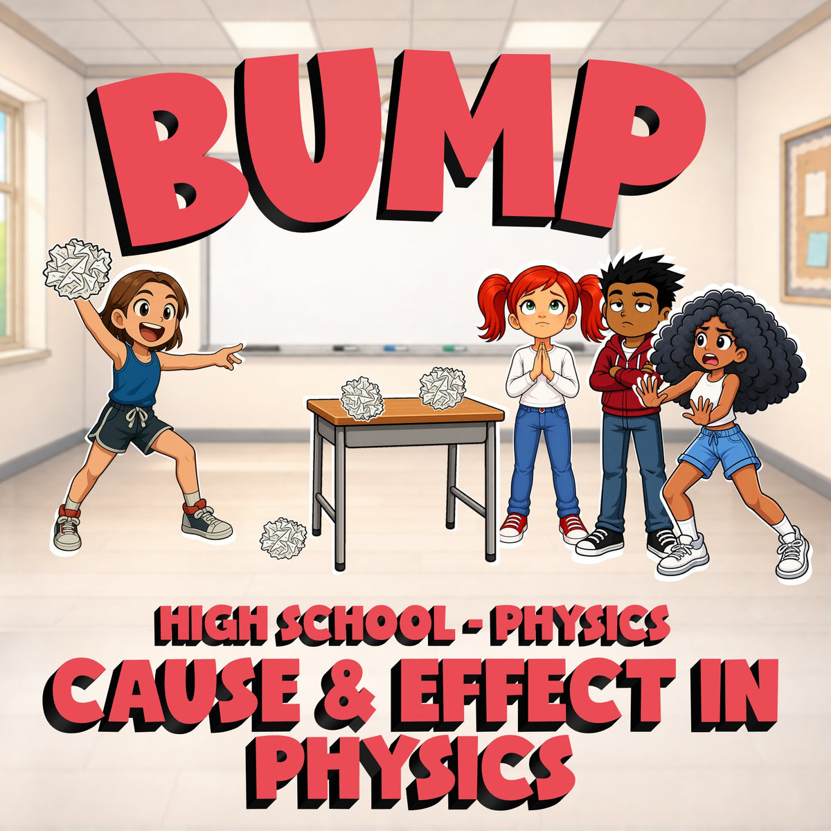 Cause & Effect in Physics BUMP Science Game - No Prep Physics Review Activity