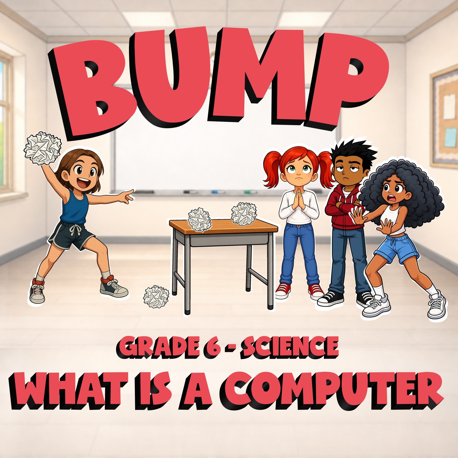 What is a Computer BUMP Science Game - No Prep Grade 6 Review Activity