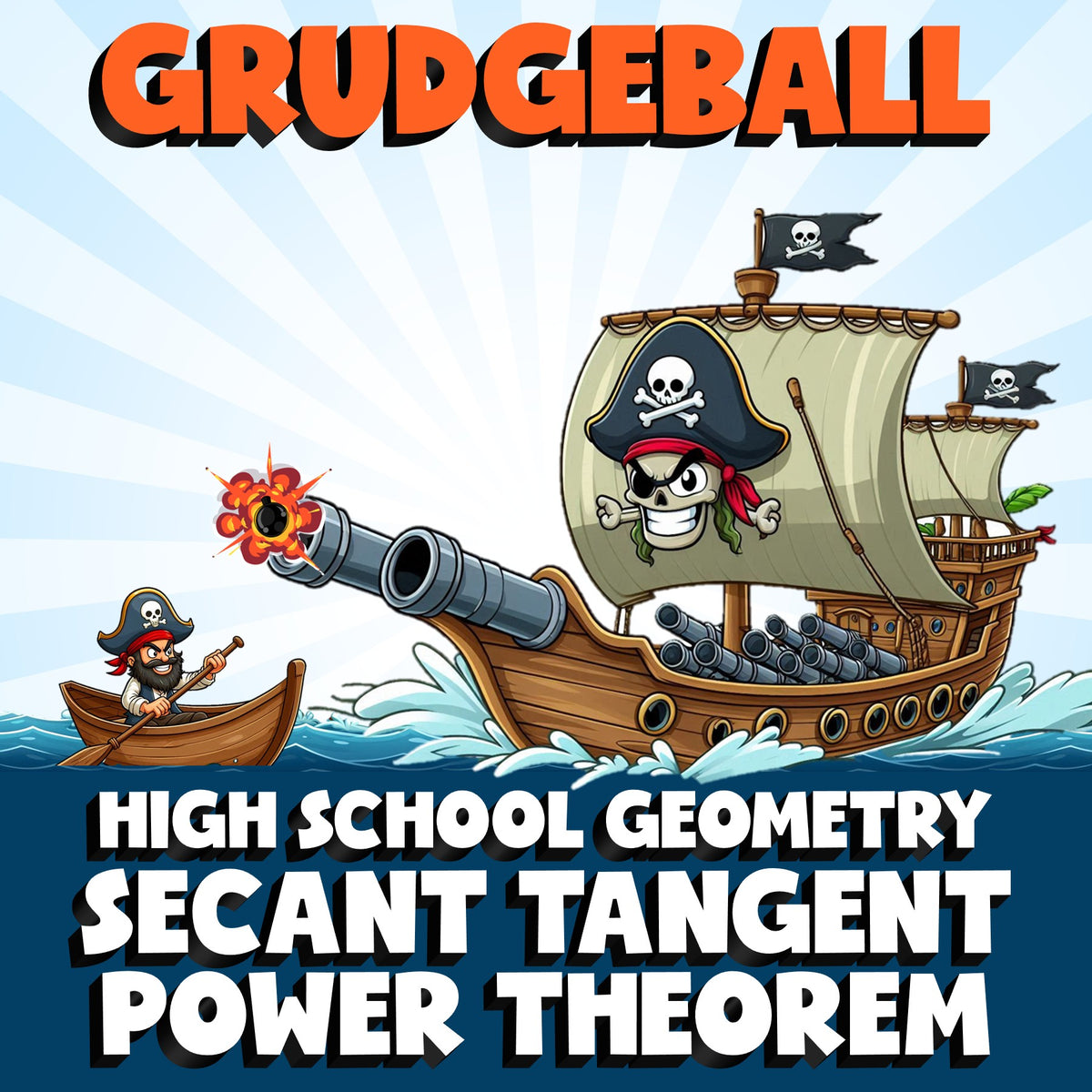 Secant Tangent Power Theorem GRUDGEBALL Math Game - No Prep Geometry Review