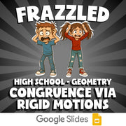 Congruence via Rigid Motions FRAZZLED Math Game - No Prep Geometry Review