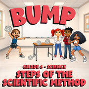 Steps of the Scientific Method BUMP Science Game - No Prep Grade 6 Review