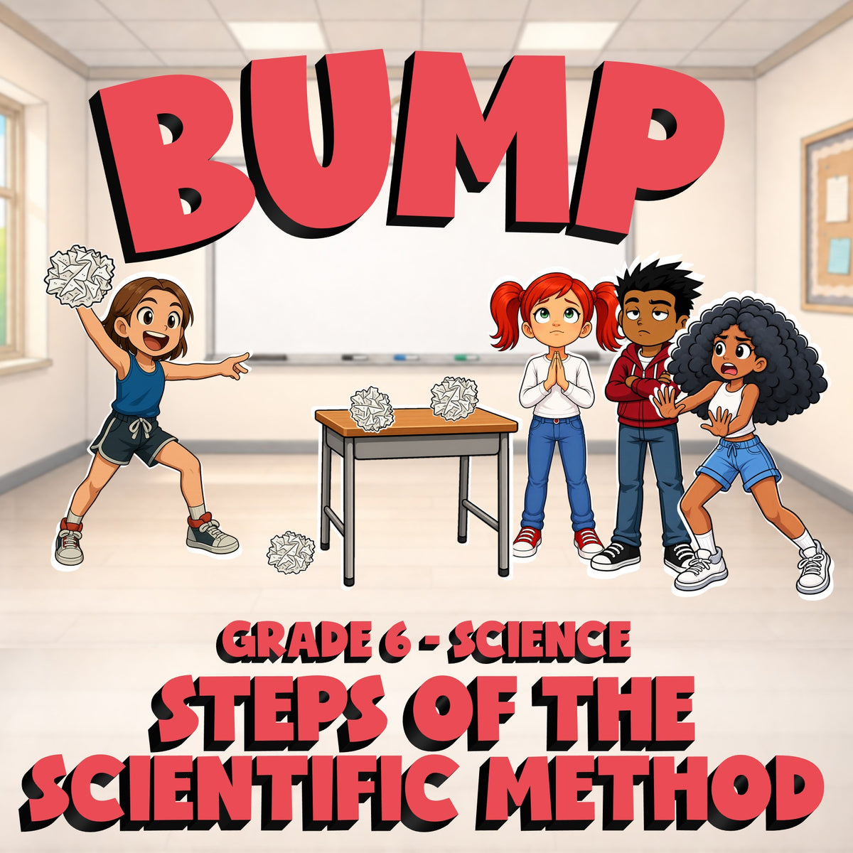 Steps of the Scientific Method BUMP Science Game - No Prep Grade 6 Review