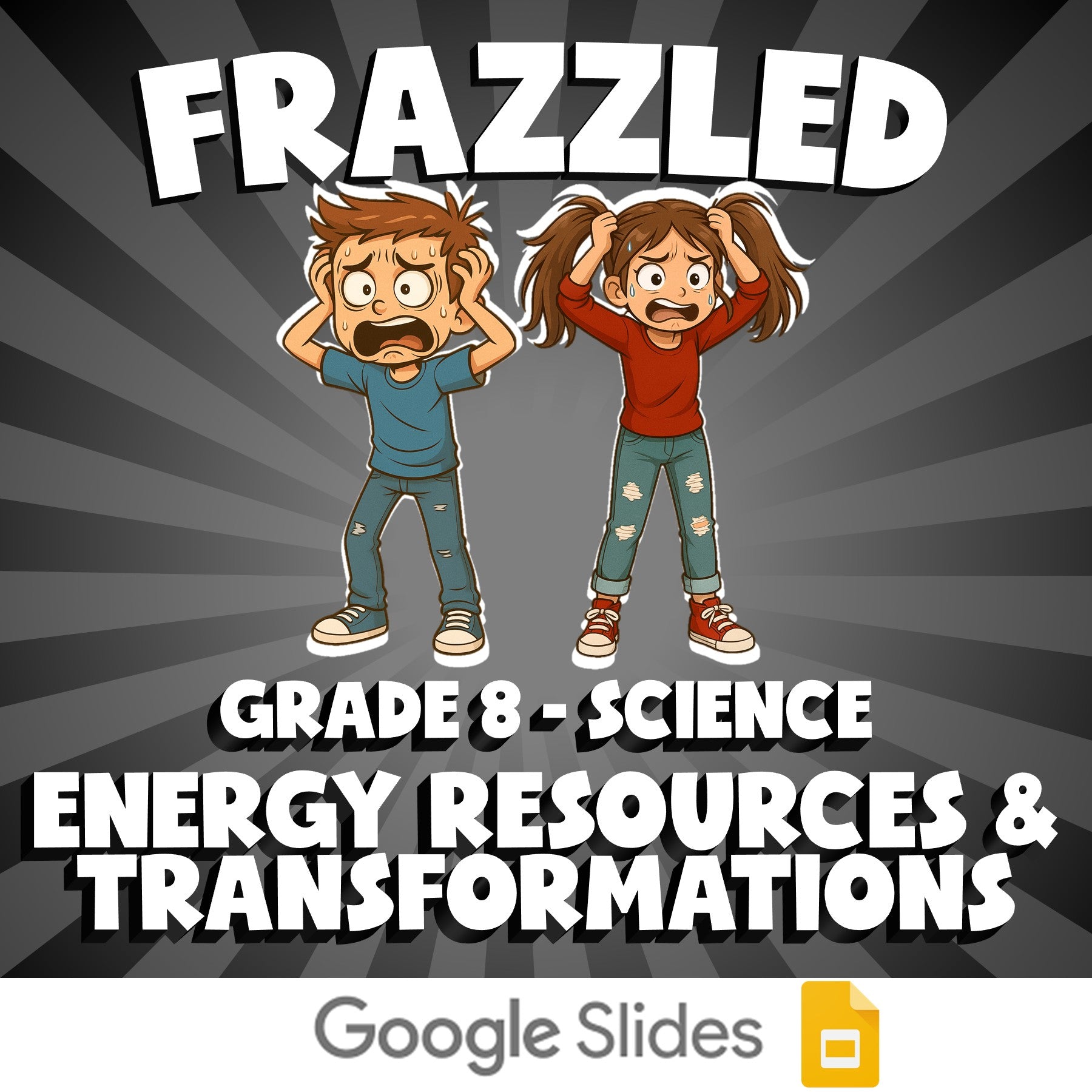 Energy Resources & Transformations FRAZZLED Science Game - No Prep Grade 8