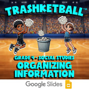 Organizing Information TRASHKETBALL Socials Game - No Prep Grade 4 Review