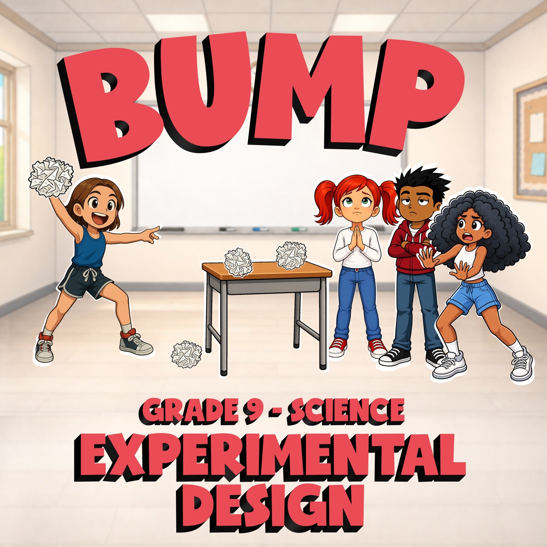 Experimental Design BUMP Science Game - No Prep Grade 9 Review Activity