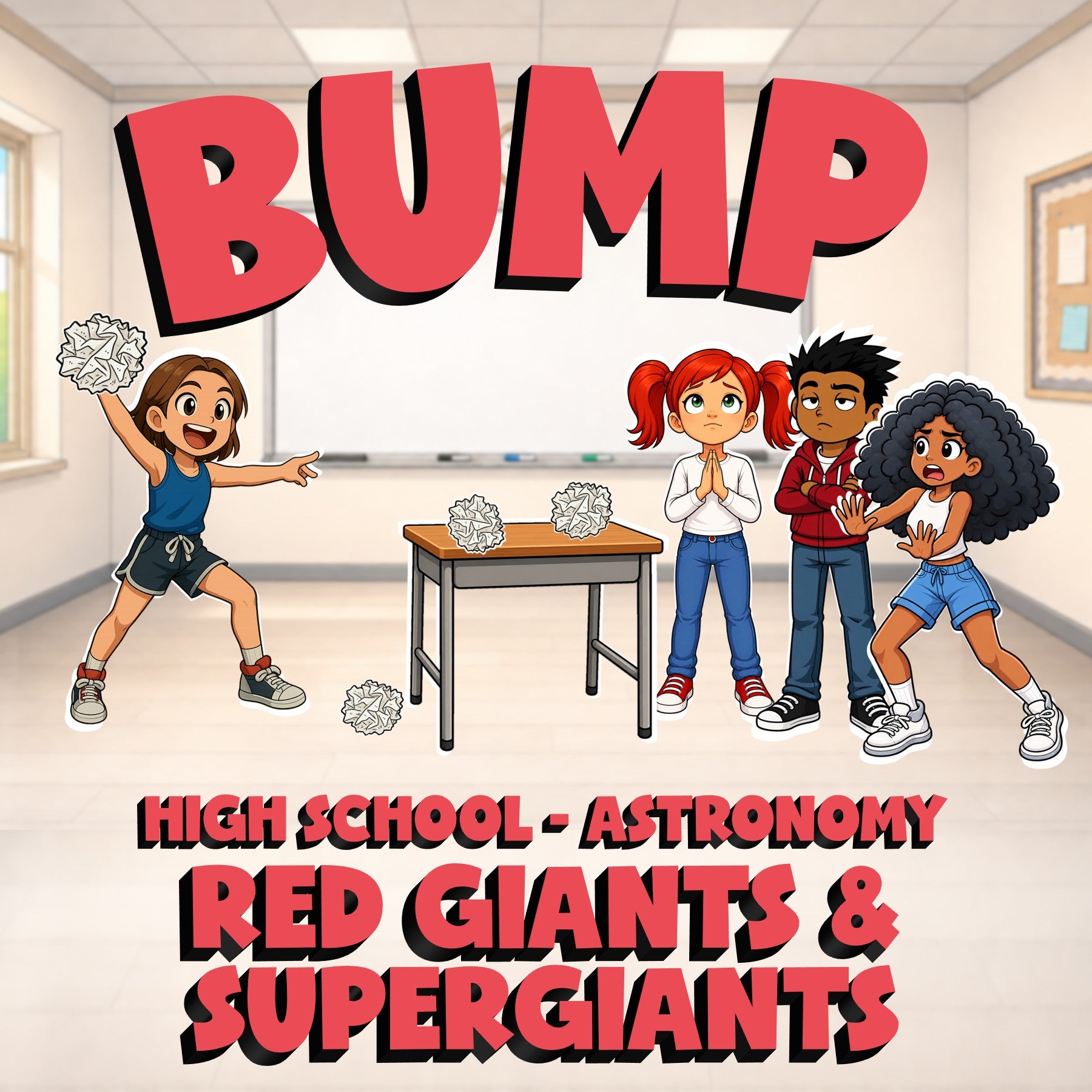 Red Giants & Supergiants BUMP Science Game - No Prep Astronomy Review Activity