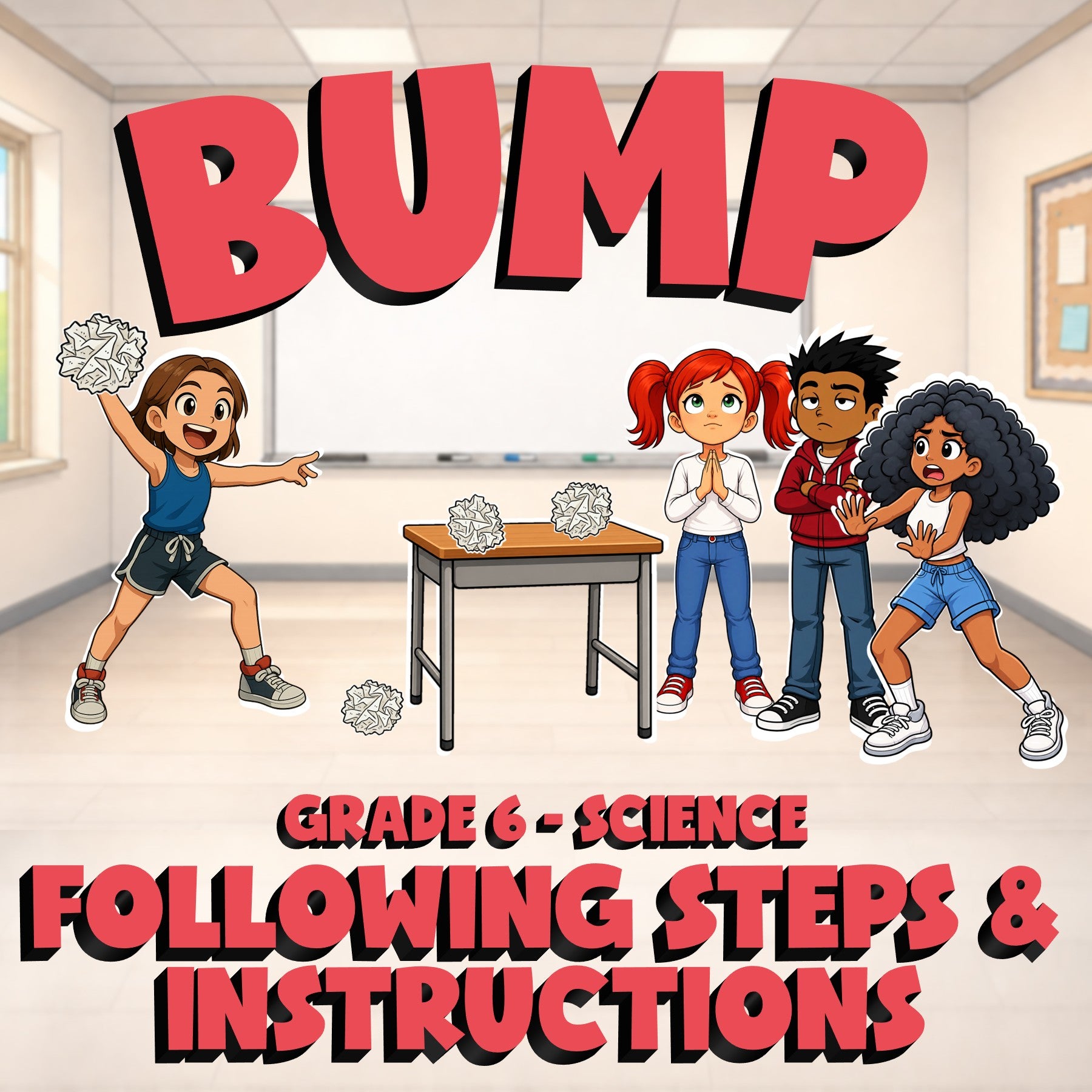 Following Steps & Instructions BUMP Science Game - No Prep Grade 6 Review