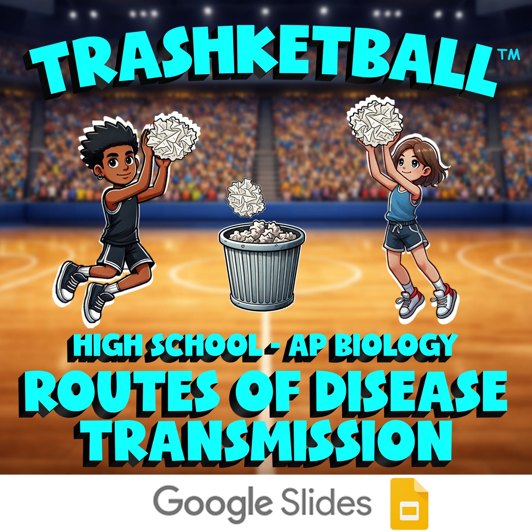 Routes of Disease Transmission TRASHKETBALL Science Game - No Prep AP Biology