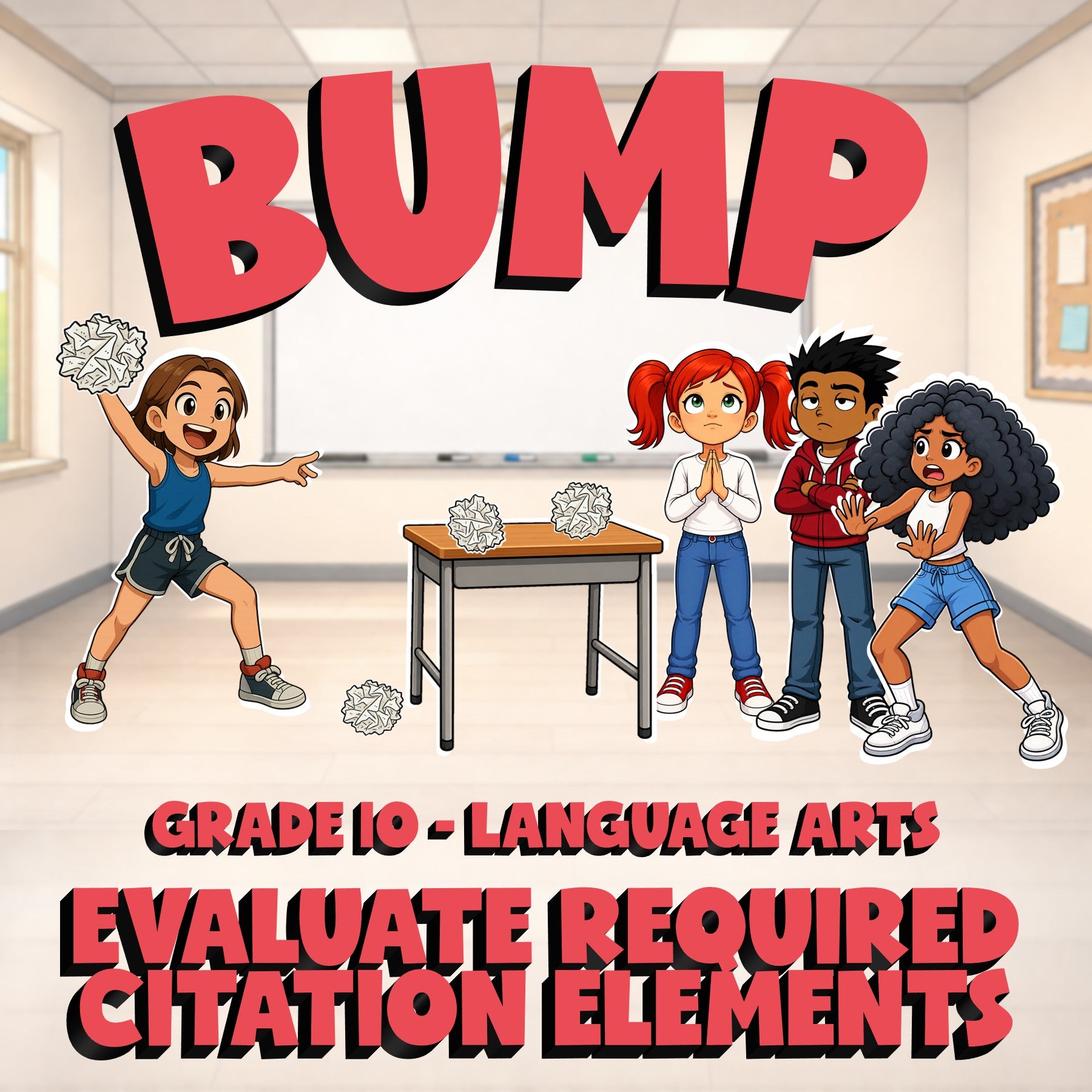 Evaluate Required Citation Elements BUMP ELA Game - No Prep Grade 10 Review