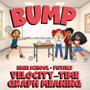 Velocity–Time Graph Meaning BUMP Science Game - No Prep Physics Review Activity