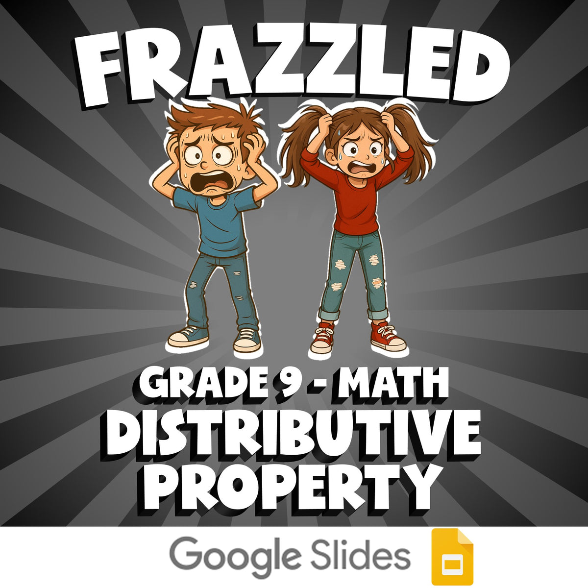 Distributive Property FRAZZLED Math Game - No Prep Grade 9 Review Activity