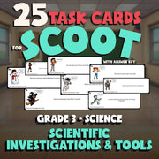 Scientific Investigations & Tools SCOOT TASK CARDS Science Game - Grade 3