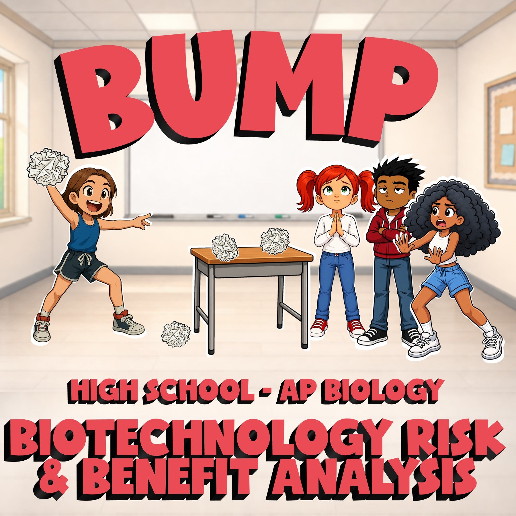 Biotechnology Risk & Benefit Analysis BUMP Science Game - No Prep AP Biology
