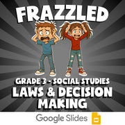 Laws & Decision Making FRAZZLED Socials Game - No Prep Grade 3 Review Activity