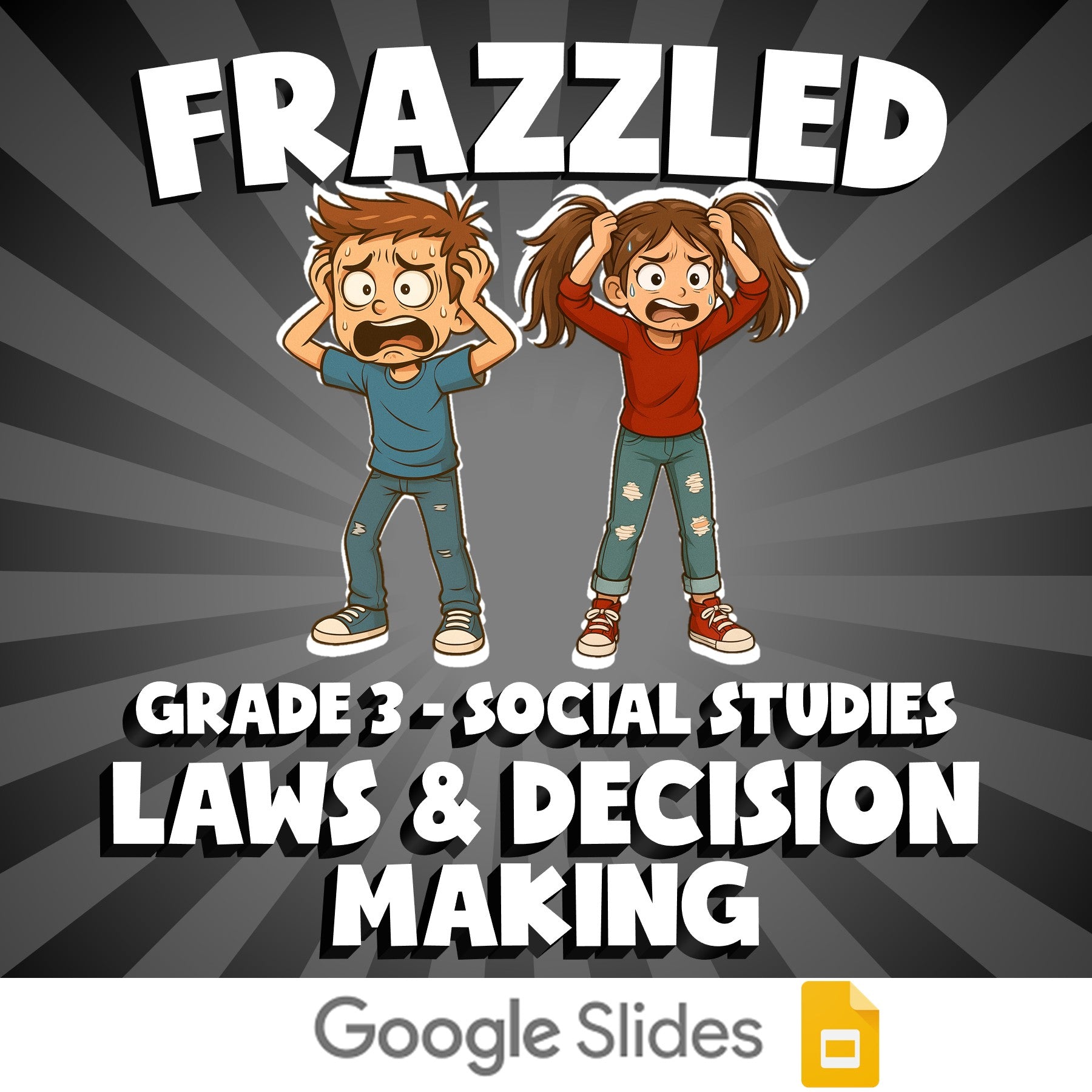 Laws & Decision Making FRAZZLED Socials Game - No Prep Grade 3 Review Activity
