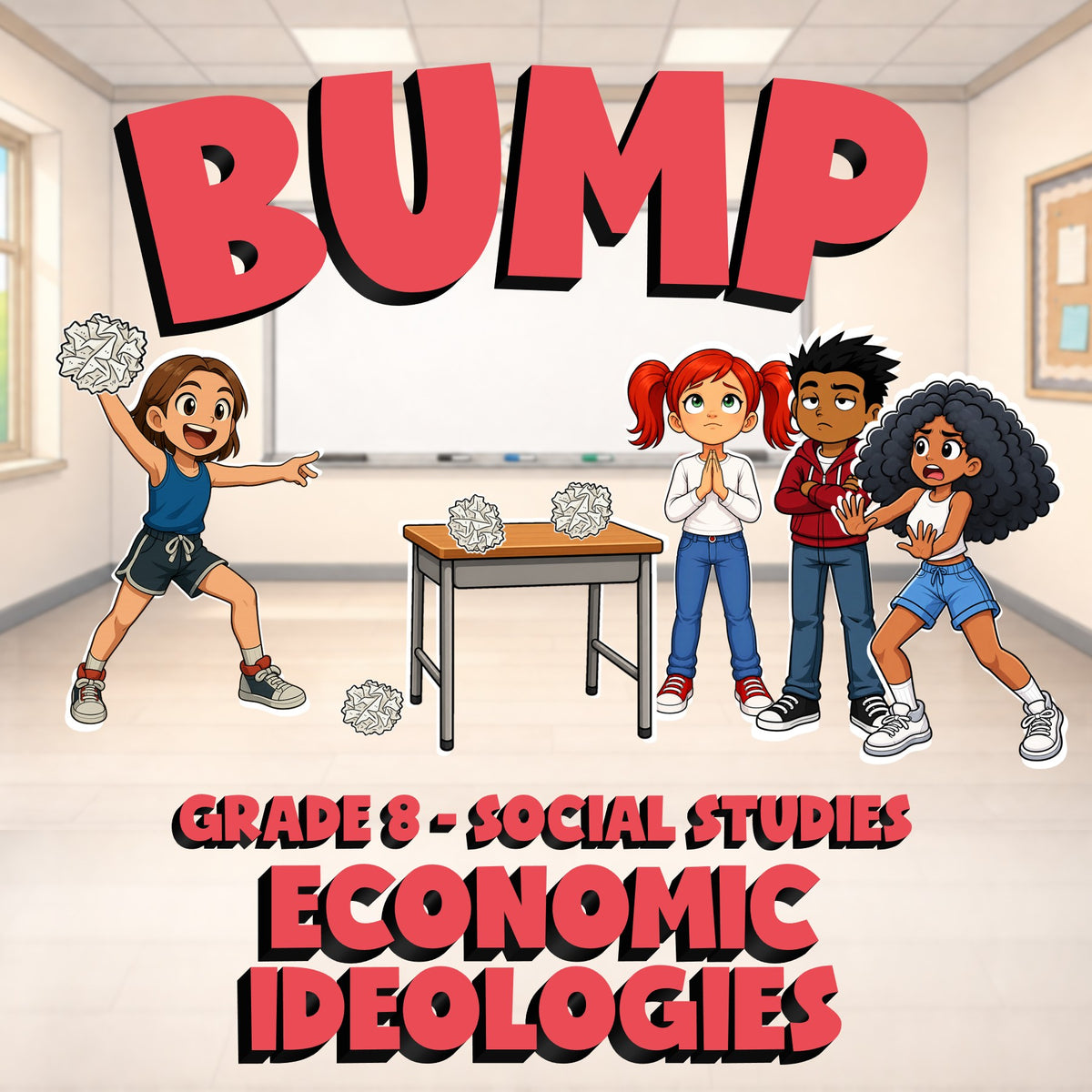 Economic Ideologies BUMP Socials Game - No Prep Grade 8 Review Activity
