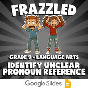Identify Unclear Pronoun Reference FRAZZLED ELA Game - No Prep Grade 9 Review