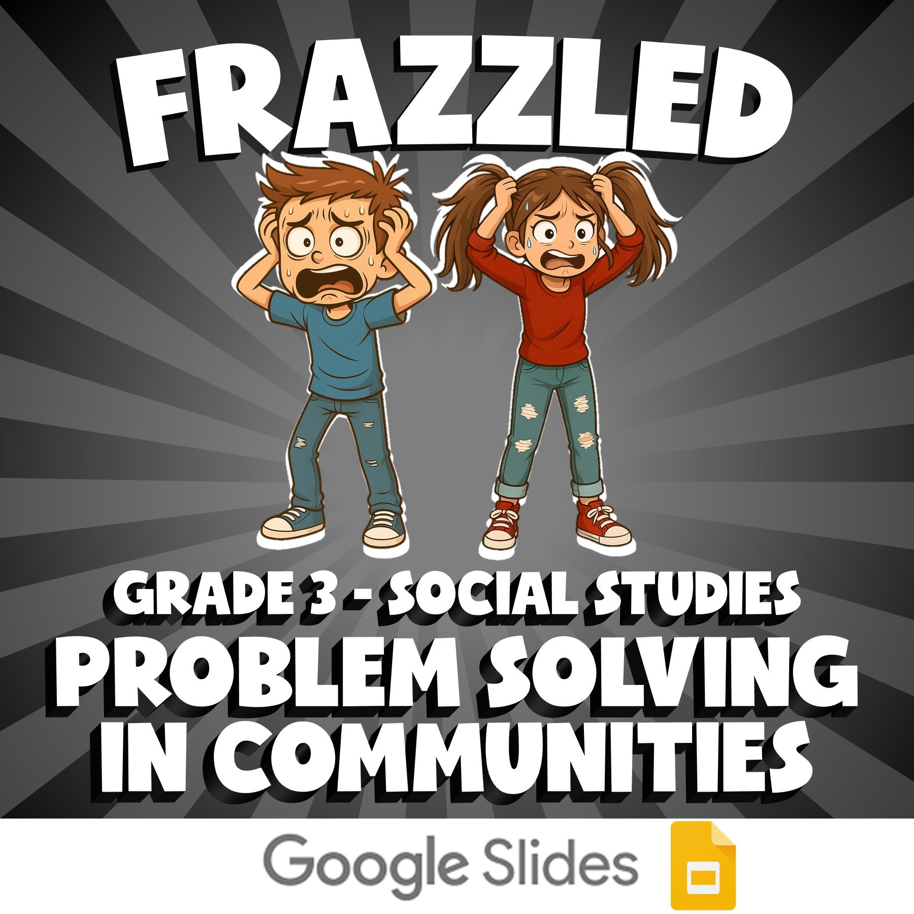 Problem Solving in Communities FRAZZLED Socials Game - No Prep Grade 3 Review