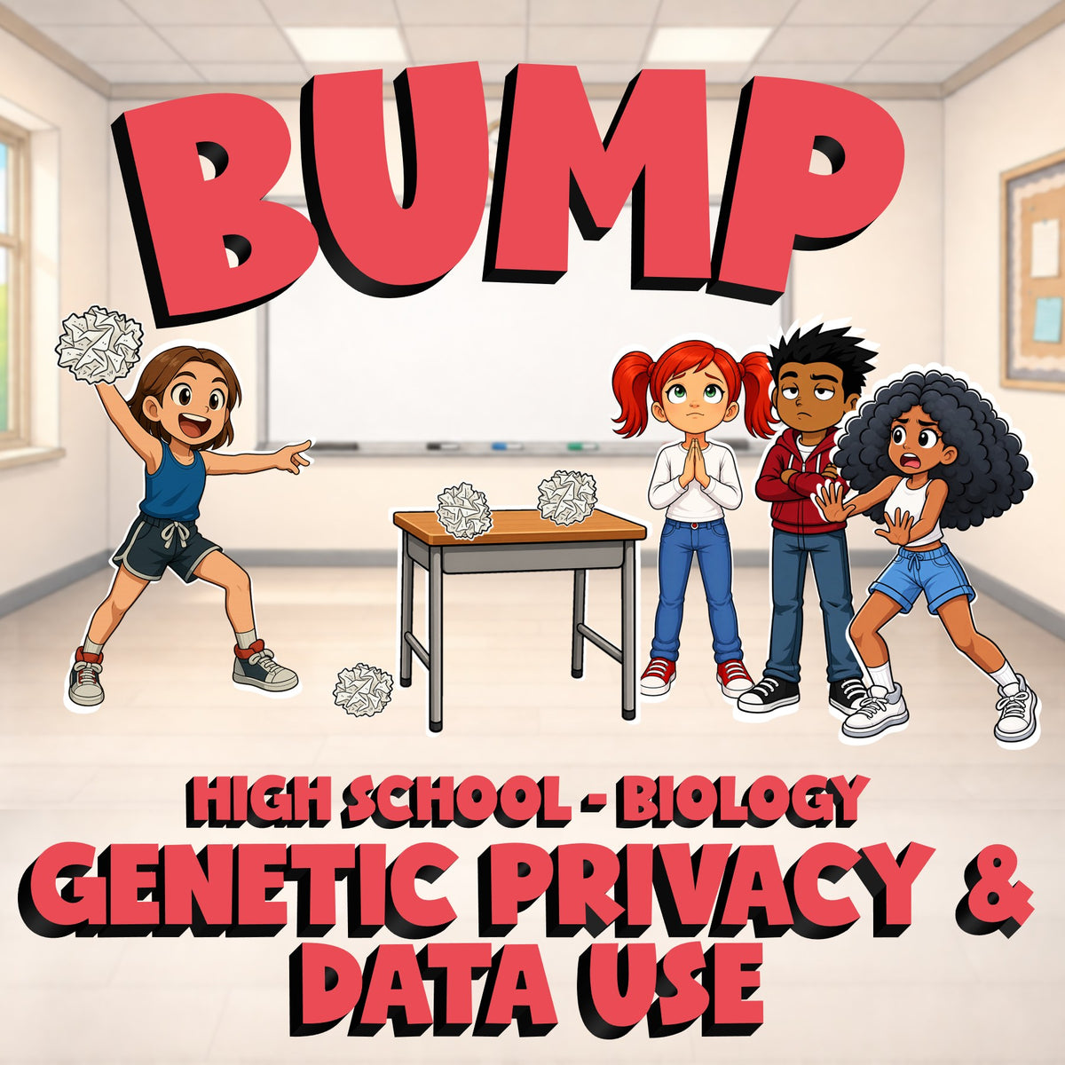 Genetic Privacy & Data Use BUMP Science Game - No Prep Biology Review Activity