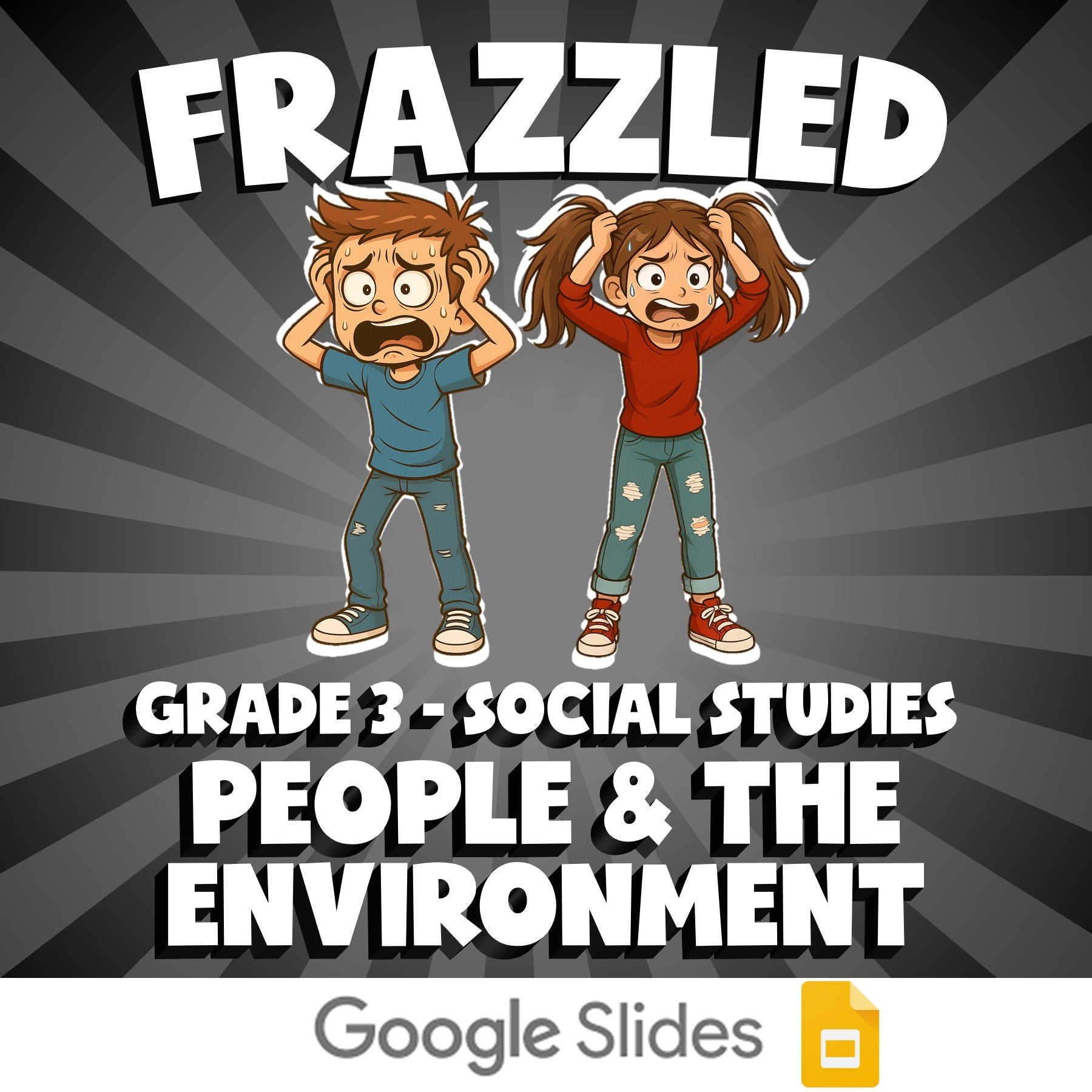 People & the Environment FRAZZLED Socials Game - No Prep Grade 3 Review Activity
