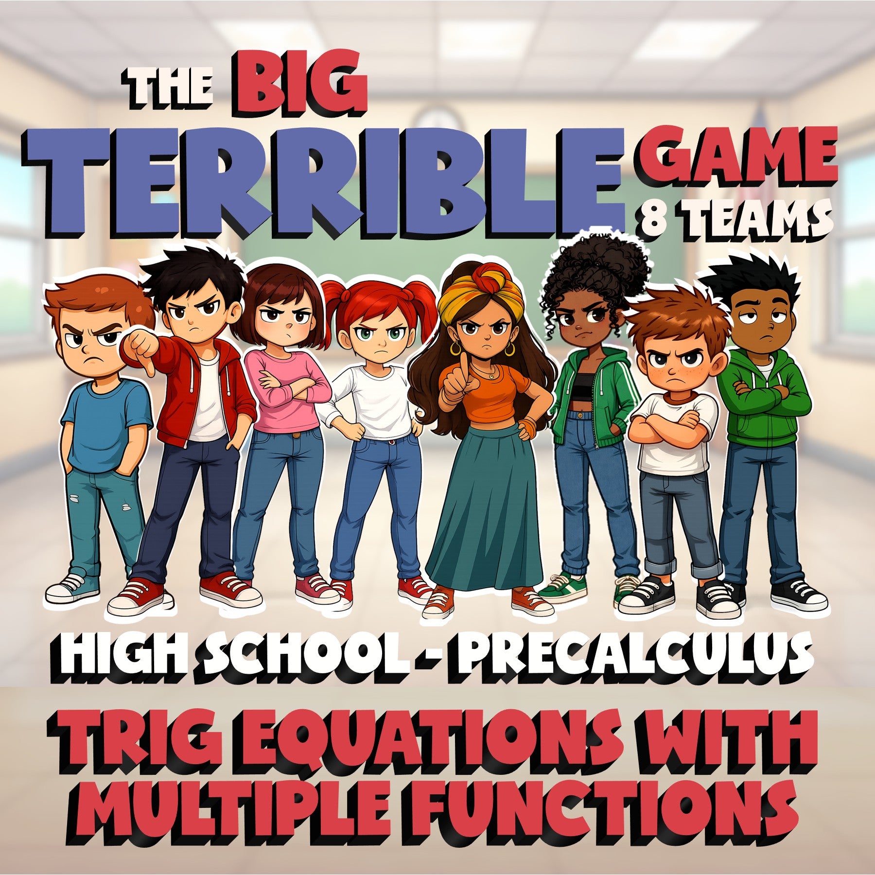 Trig Equations with Multiple Functions BIG TERRIBLE GAME - PreCalculus Math