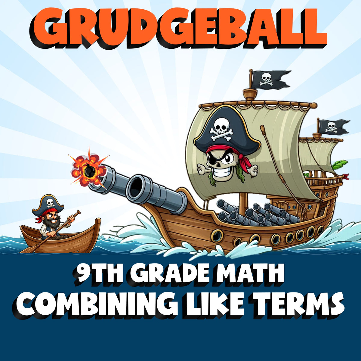 Combining Like Terms GRUDGEBALL Math Game - No Prep Grade 9 Review Activity