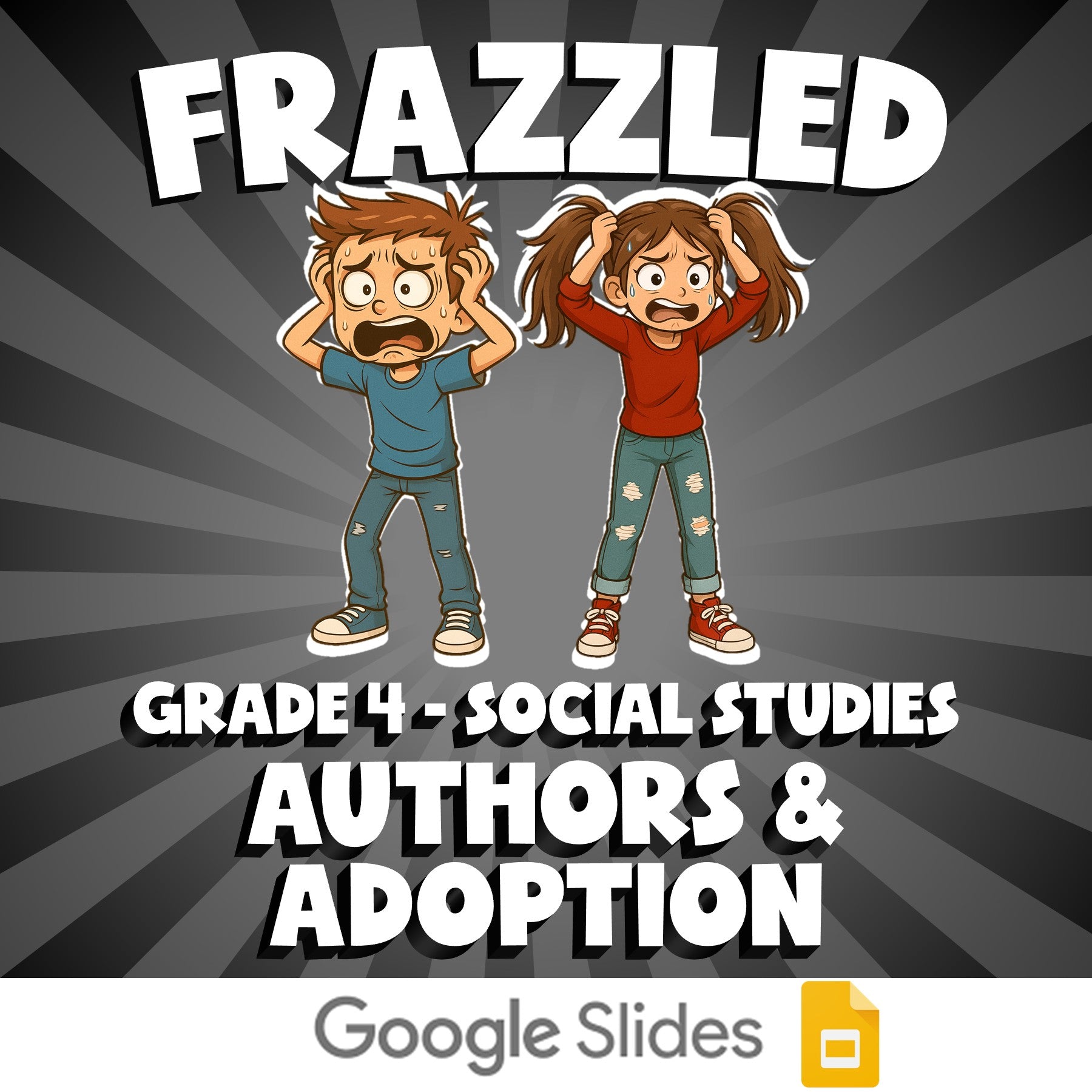 Authors & Adoption FRAZZLED Socials Game - No Prep Grade 4 Review Activity