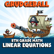 Linear Equations GRUDGEBALL Math Game - No Prep Grade 8 Review Activity