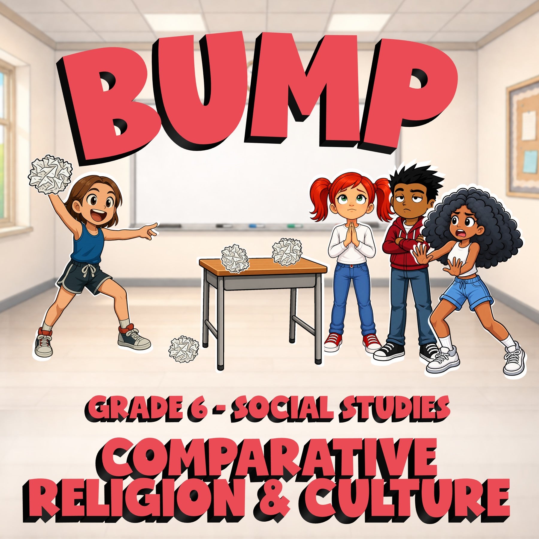Comparative Religion & Culture BUMP Socials Game - No Prep Grade 6 Review