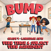 Verb Tense & Subject Verb Agreement BUMP ELA Game - No Prep Grade 4 Review