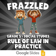 Rule of Law in Practice FRAZZLED Socials Game - No Prep Grade 5 Review Activity