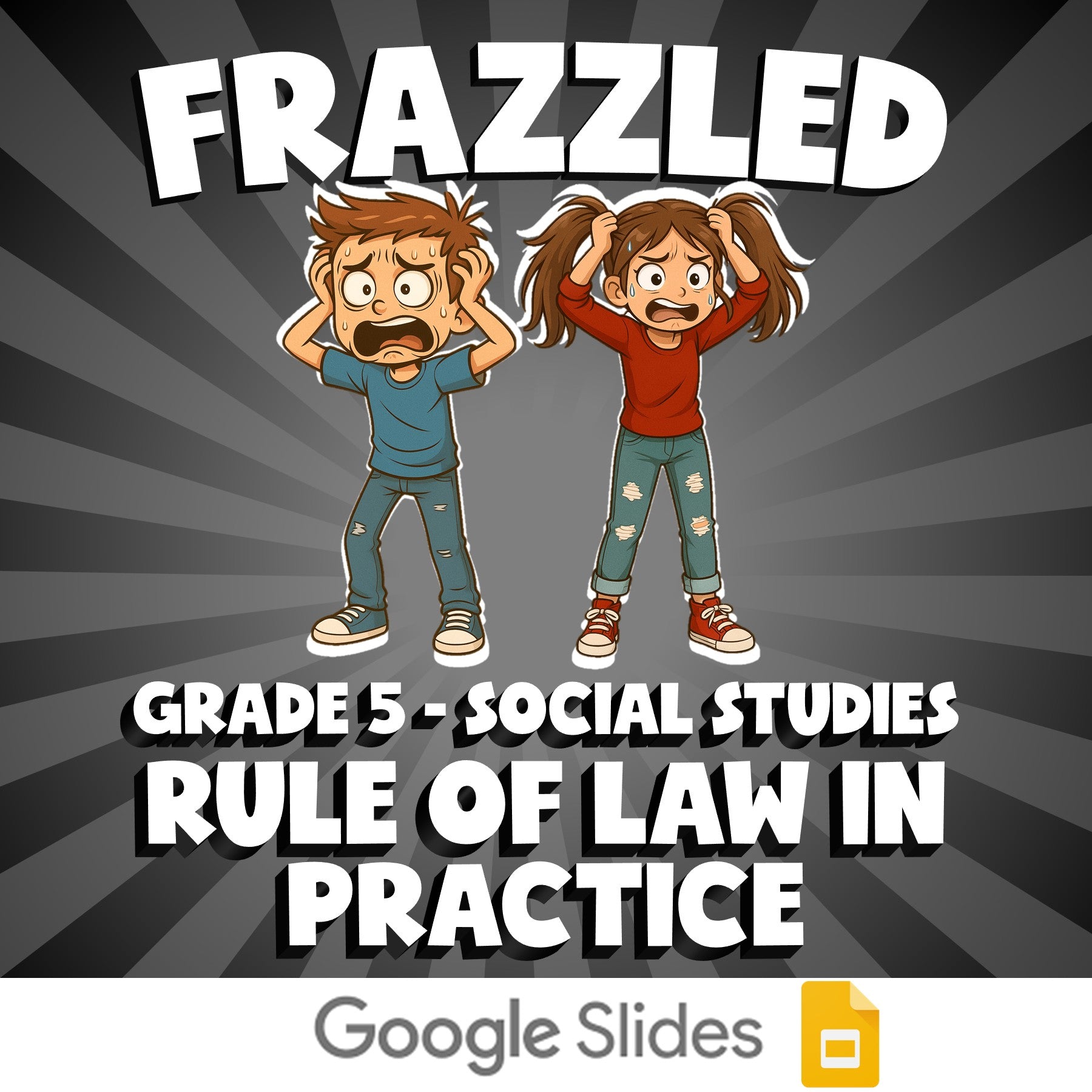 Rule of Law in Practice FRAZZLED Socials Game - No Prep Grade 5 Review Activity