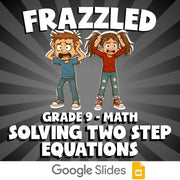 Solving Two Step Equations FRAZZLED Math Game - No Prep Grade 9 Review Activity