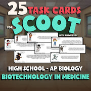 Biotechnology in Medicine SCOOT TASK CARDS Science Game - No Prep AP Biology