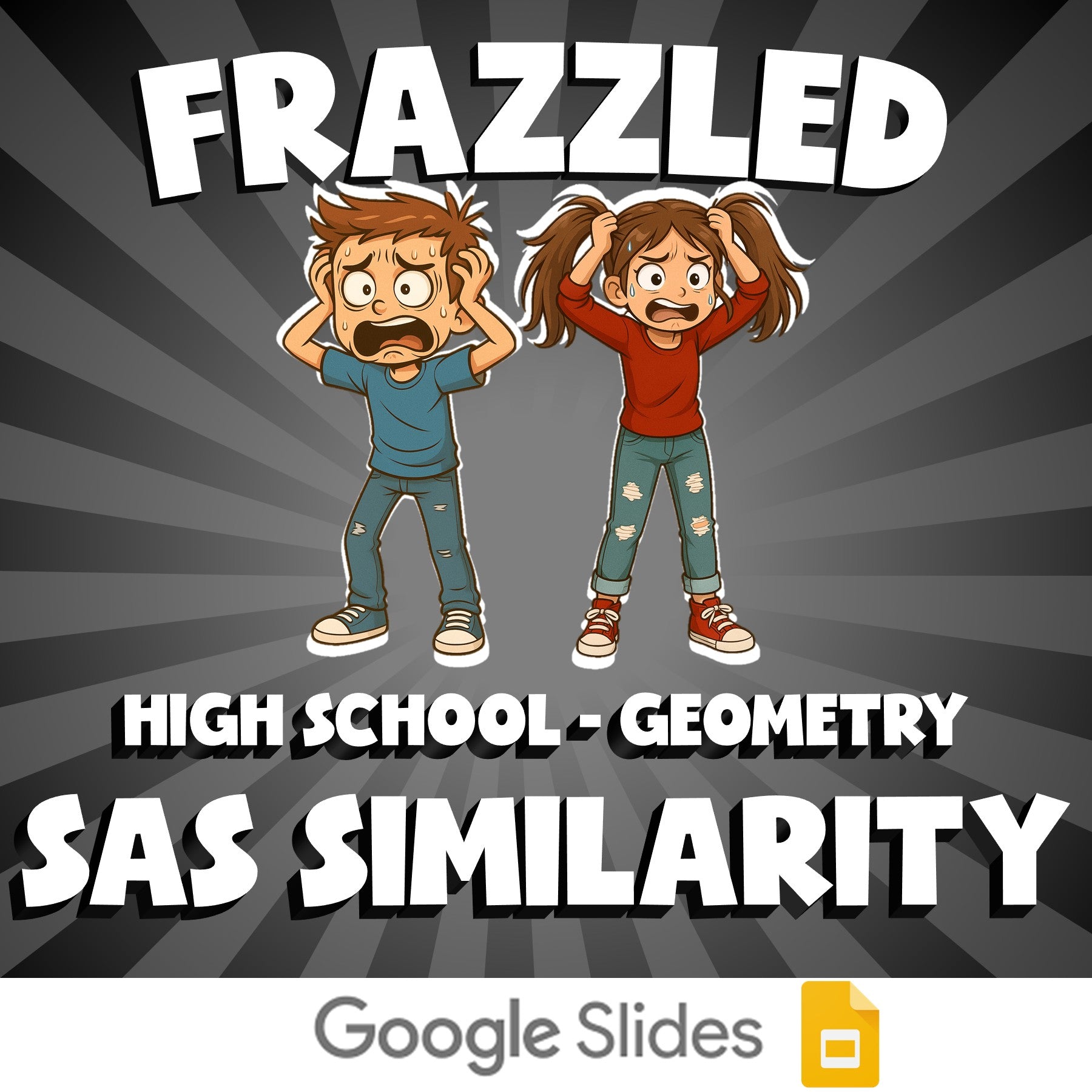 SAS Similarity FRAZZLED Math Game - No Prep Geometry Review Activity