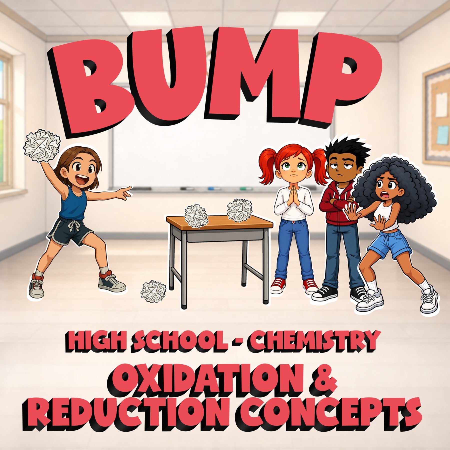 Oxidation & Reduction Concepts BUMP Science Game - No Prep Chemistry Review
