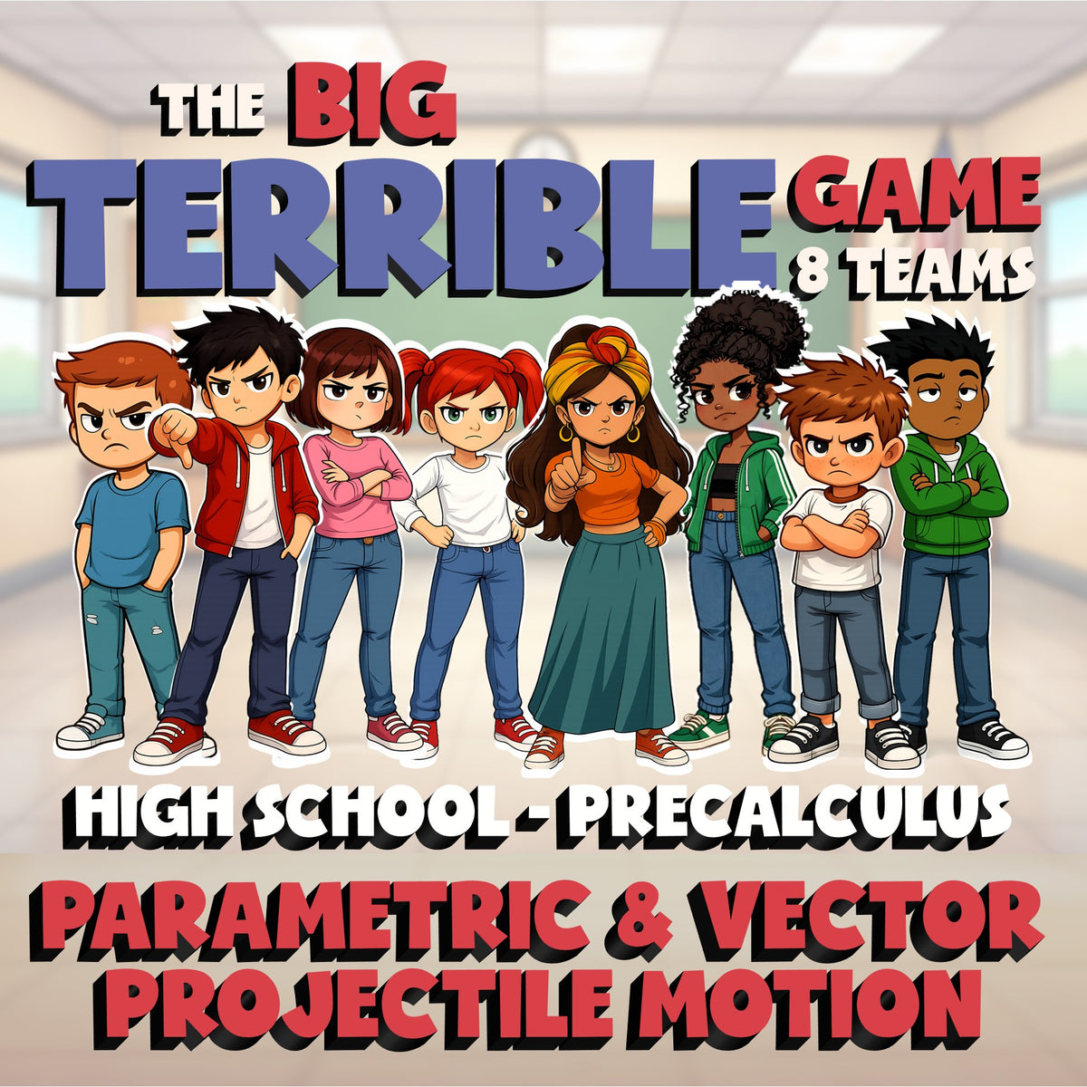 Parametric & Vector Projectile Motion BIG TERRIBLE GAME - PreCalculus Math