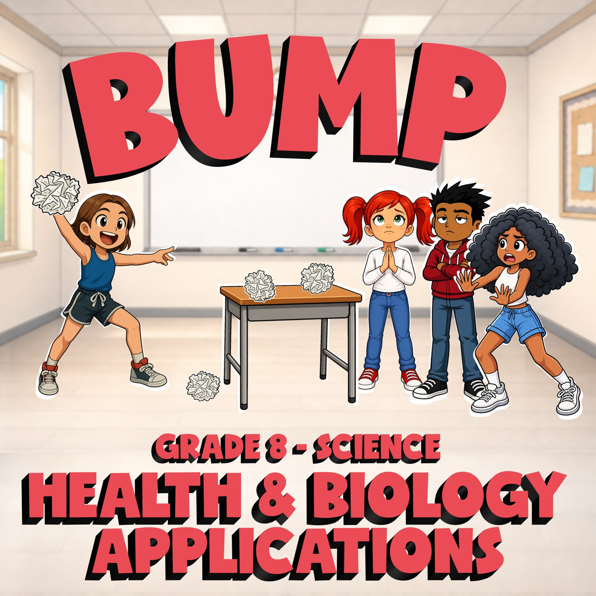 Health & Biology Applications BUMP Science Game - No Prep Grade 8 Review