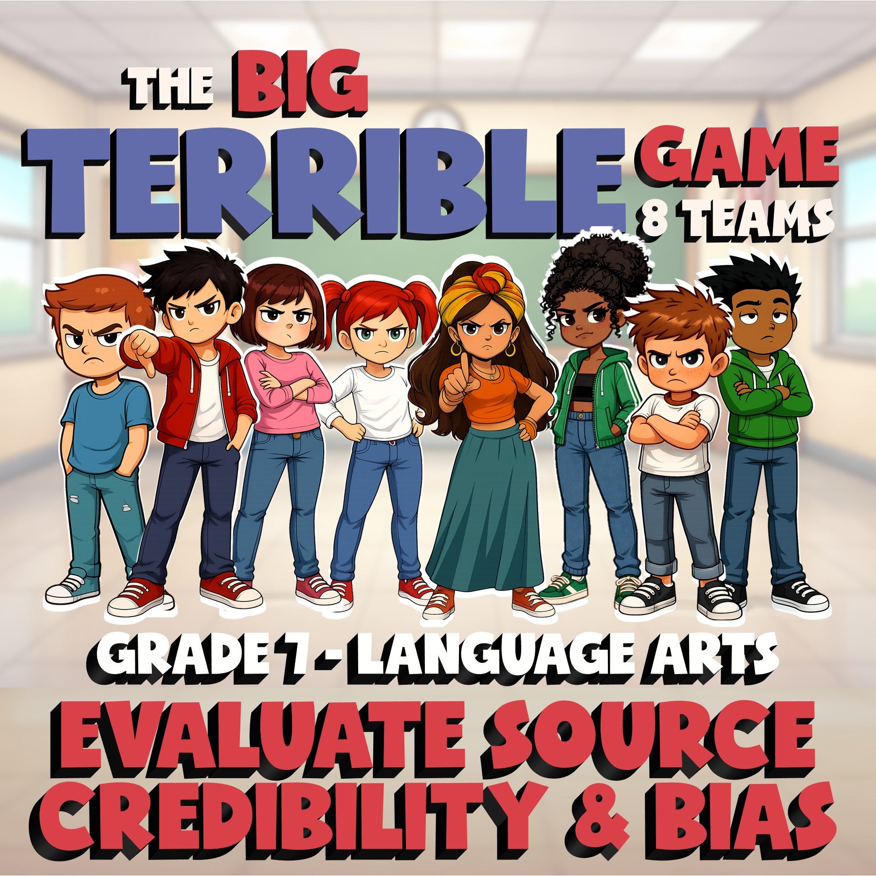 Evaluate Source Credibility & Bias BIG TERRIBLE GAME - Grade 7 ELA Review