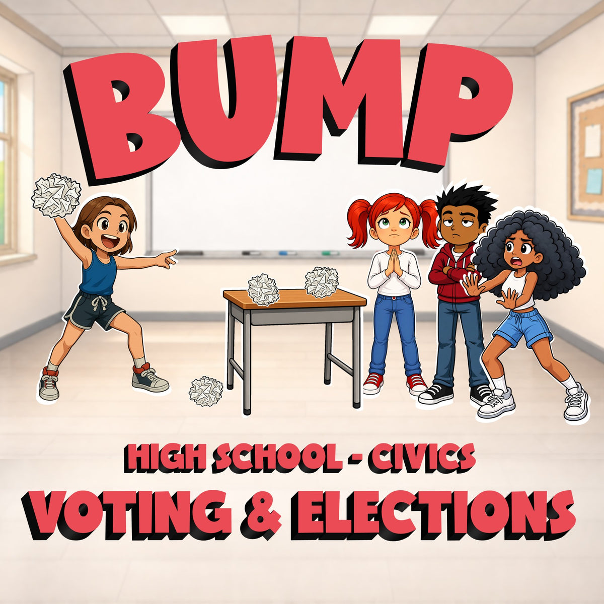 Voting & Elections BUMP Civics Game - No Prep Review Activity