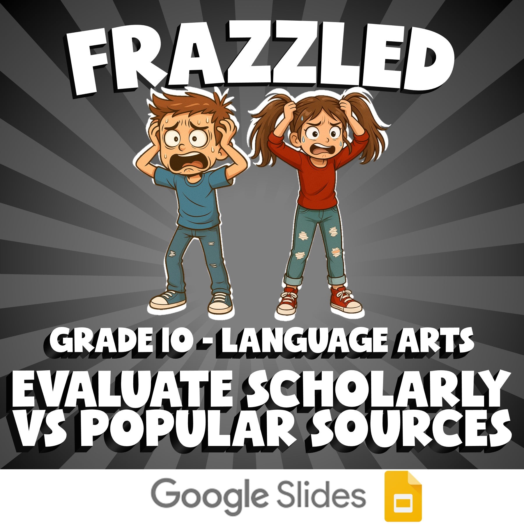 Evaluate Scholarly vs Popular Sources FRAZZLED ELA Game - No Prep Grade 10